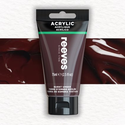 AKRYLOVÁ FARBA - REEVES - 75 ML | 13 BURNT UMBER