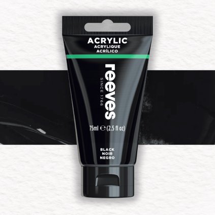 AKRYLOVÁ FARBA - REEVES - 75 ML | 15 BLACK