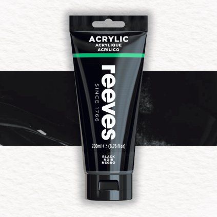 Reeves akrylová farba 200ml | Black