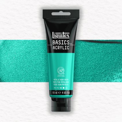 AKRYLOVÁ FARBA - LIQUITEX - BASICS ACRYLIC - 118 ML | 346 METALLIC AQUA GREEN