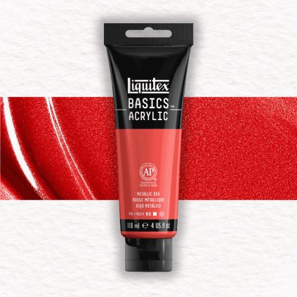 AKRYLOVÁ FARBA - LIQUITEX - BASICS ACRYLIC - 118 ML | 345 METALLIC RED