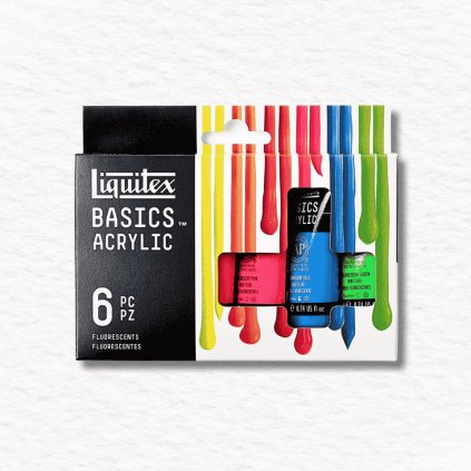 AKRYLOVÉ FARBY - LIQUITEX - BASICS - FLUORESCENTS | 6x22 ML