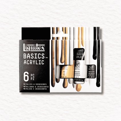 AKRYLOVÉ FARBY - LIQUITEX - BASICS - METALLICS & IRIDESCENTS | 6x22 ML