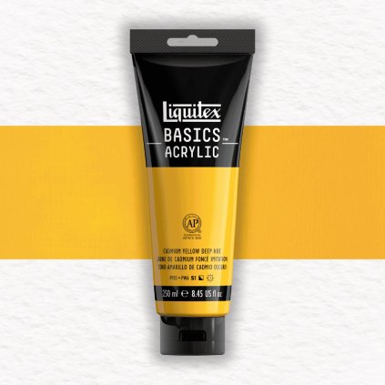 AKRYLOVÁ FARBA - LIQUITEX - BASICS ACRYLIC - 250 ML | 163 CADMIUM YELLOW DEEP HUE