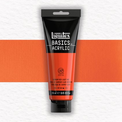 AKRYLOVÁ FARBA - LIQUITEX - BASICS ACRYLIC - 250 ML | 510 CADMIUM RED LIGHT HUE