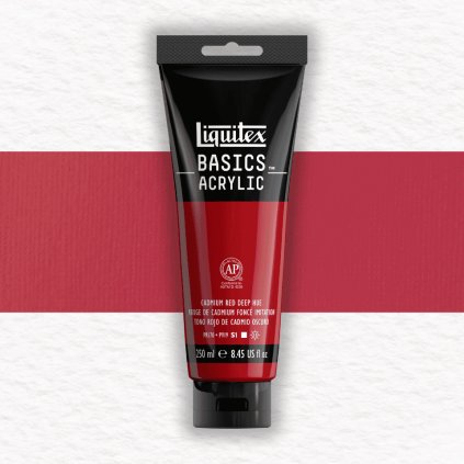 AKRYLOVÁ FARBA - LIQUITEX - BASICS ACRYLIC - 250 ML | 311 CADMIUM RED DEEP HUE