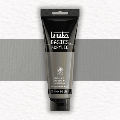 AKRYLOVÁ FARBA - LIQUITEX - BASICS ACRYLIC - 250 ML | 599 NEUTRAL GRAY 5