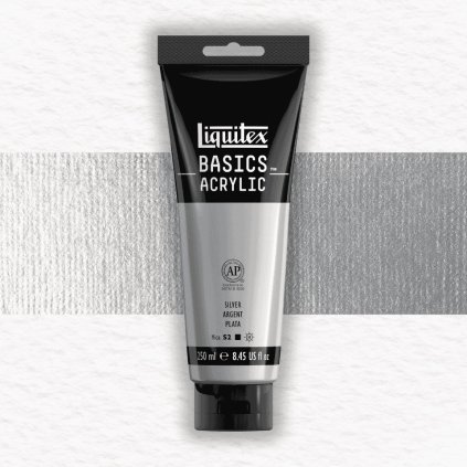 AKRYLOVÁ FARBA - LIQUITEX - BASICS ACRYLIC - 250 ML | 052 SILVER