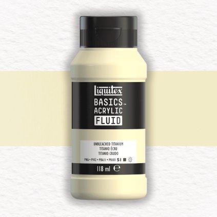 AKRYLOVÁ FARBA - LIQUITEX - BASICS ACRYLIC FLUID - 118 ML | 434 UNBLEACHED TITANIUM