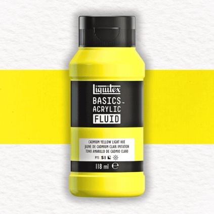 AKRYLOVÁ FARBA - LIQUITEX - BASICS ACRYLIC FLUID - 118 ML | 159 CADMIUM YELLOW LIGHT HUE