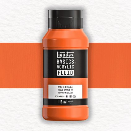 AKRYLOVÁ FARBA - LIQUITEX - BASICS ACRYLIC FLUID - 118 ML | 620 VIVID RED ORANGE