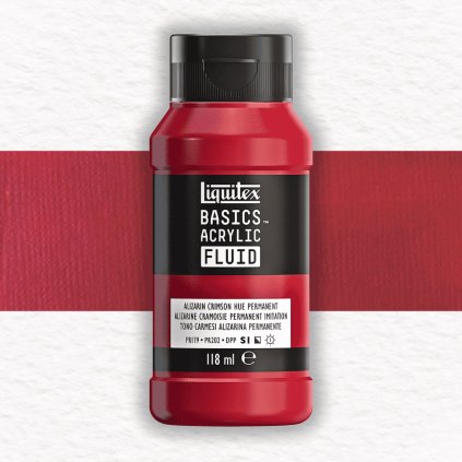 AKRYLOVÁ FARBA - LIQUITEX - BASICS ACRYLIC FLUID - 118 ML | 116 ALIZARIN CRIMSON HUE PERMANENT