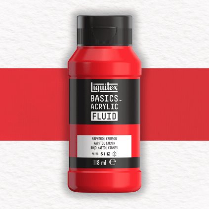 AKRYLOVÁ FARBA - LIQUITEX - BASICS ACRYLIC FLUID - 118 ML | 292 NAPHTHOL CRIMSON