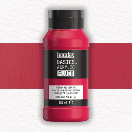 AKRYLOVÁ FARBA - LIQUITEX - BASICS ACRYLIC FLUID - 118 ML | 311 CADMIUM RED DEEP HUE