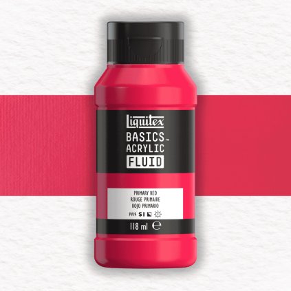 AKRYLOVÁ FARBA - LIQUITEX - BASICS ACRYLIC FLUID - 118 ML | 415 PRIMARY RED