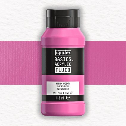 AKRYLOVÁ FARBA - LIQUITEX - BASICS ACRYLIC FLUID - 118 ML | 500 MEDIUM MAGENTA