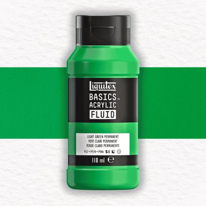 AKRYLOVÁ FARBA - LIQUITEX - BASICS ACRYLIC FLUID - 118 ML | 312 LIGHT GREEN PERMANENT