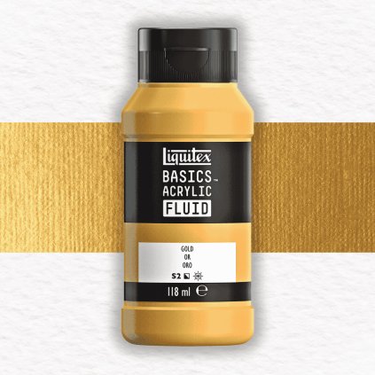 AKRYLOVÁ FARBA - LIQUITEX - BASICS ACRYLIC FLUID - 118 ML | 051 GOLD