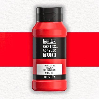 AKRYLOVÁ FARBA - LIQUITEX - BASICS ACRYLIC FLUID - 118 ML | 983 FLUORESCENT RED