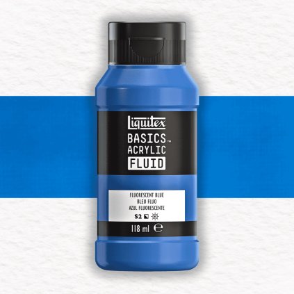 AKRYLOVÁ FARBA - LIQUITEX - BASICS ACRYLIC FLUID - 118 ML | 984 FLUORESCENT BLUE