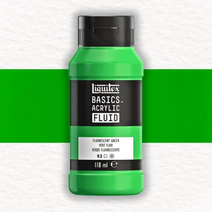 AKRYLOVÁ FARBA - LIQUITEX - BASICS ACRYLIC FLUID - 118 ML | 985 FLUORESCENT GREEN