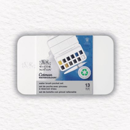 AKVARELOVÉ FARBY - WINSOR & NEWTON - COTMAN | BRUSH POCKET| 12 POLPANVIČIEK + ŠTETEC