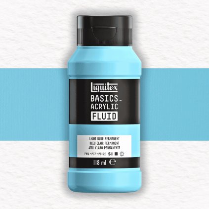 AKRYLOVÁ FARBA - LIQUITEX - BASICS ACRYLIC FLUID - 118 ML | 770 LIGHT BLUE PERMANENT