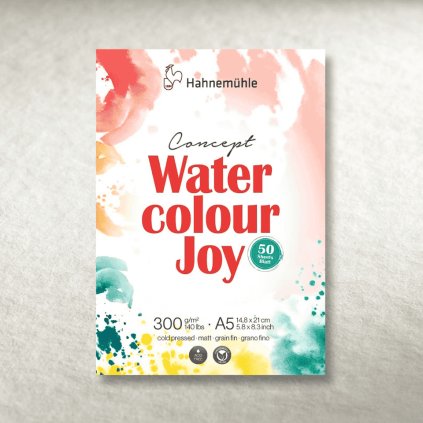 AKVARELOVÝ BLOK - HAHNEMÜHLE - CONCEPT WATERCOLOUR JOY - 300 GSM - COLD PRESSED - 50 LISTOV | A5
