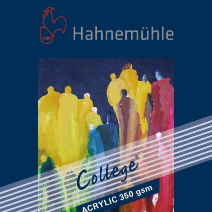 HAHNEMÜHLE COLLEGE - KARTÓNOVÝ BLOK PRE AKRYLOVÉ FARBY - 350 GR/M2 - 10 LISTOV - 24 X 32CM