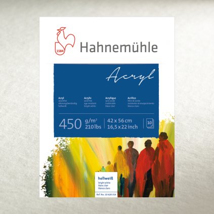 HAHNEMÜHLE - BLOK PRE AKRYLOVÉ FARBY - 450 GR/M2 - 10 LISTOV - 30 X 40 CM