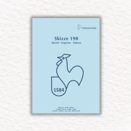 SKICÁR - HAHNEMÜHLE 1584 - LEPENÁ VÄZBA - 190 GSM - 50 LISTOV | A3