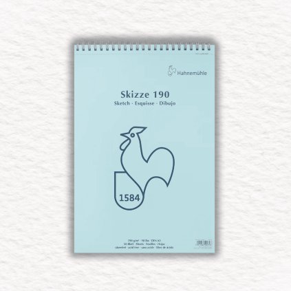 SKICÁR - HAHNEMÜHLE 1584 - ŠPIRÁLOVÁ VÄZBA - 190 GSM - 50 LISTOV | A3