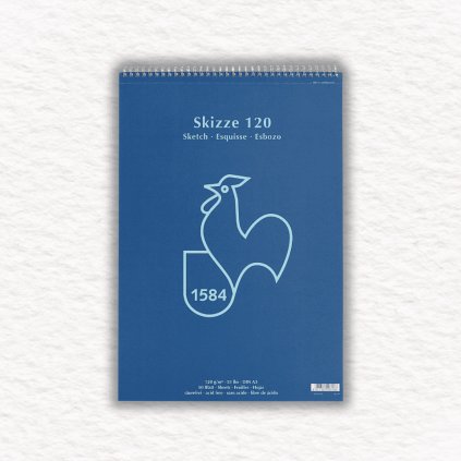 SKICÁR - HAHNEMÜHLE 1584 - ŠPIRÁLOVÁ VÄZBA - 120 GSM - 50 LISTOV | A3