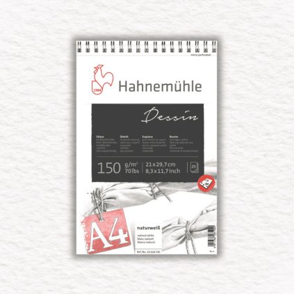 SKICÁR - HAHNEMÜHLE - DESSIN - ŠPIRÁLOVÁ VÄZBA - 150 GSM - 25 LISTOV | A4