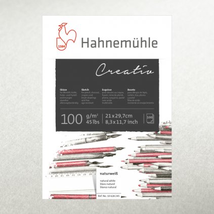 HAHNEMÜHLE CREATIV - SKICÁR - LEPENÁ VÄZBA - 100 GR/M2 - 100 LISTOV - A3