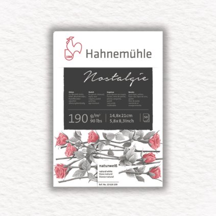 SKICÁR - HAHNEMÜHLE - NOSTALGIE - 190 GSM - LEPENÁ VÄZBA - 50 LISTOV | A5