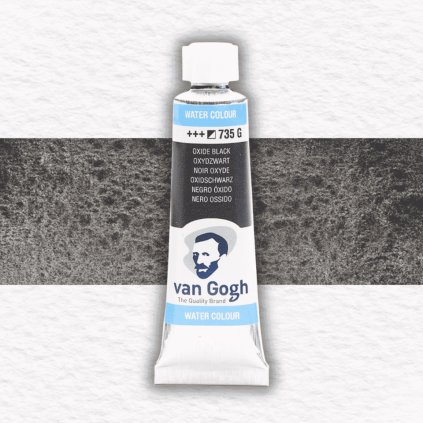 AKVARELOVÁ FARBA - VAN GOGH - 10 ML | 735 OXIDE BLACK