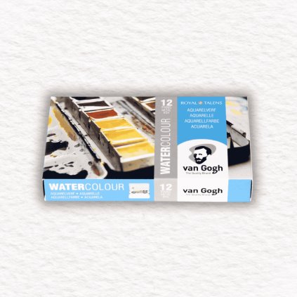 AKVARELOVÉ FARBY - VAN GOGH | PLECHOVÝ BOX |  12 CELÝCH PANVIČIEK