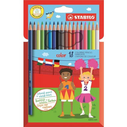 STABILO COLOR - FAREBNÉ CERUZKY - KARTÓNOVÝ OBAL - SADA 18 KS