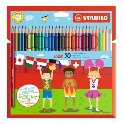 STABILO COLOR - FAREBNÉ CERUZKY - KARTÓNOVÝ OBAL - SADA 30 KS