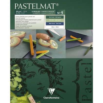 CLAIREFONTAINE PASTELMAT - N°5 - 360 GR/M2 - 12 LISTOV - 24 x 30 cm