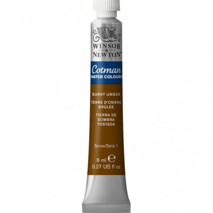 AKVARELOVÁ FARBA - WINSOR & NEWTON COTMAN - 8 ML - BURNT UMBER