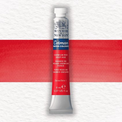 AKVARELOVÁ FARBA - WINSOR & NEWTON - COTMAN - 8 ML | CADMIUM RED DEEP HUE