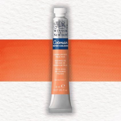 AKVARELOVÁ FARBA - WINSOR & NEWTON - COTMAN - 8 ML | CADMIUM RED PALE HUE
