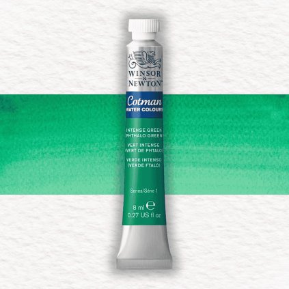 AKVARELOVÁ FARBA - WINSOR & NEWTON - COTMAN - 8 ML | INTENSE GREEN (PHTHALO GREEN)