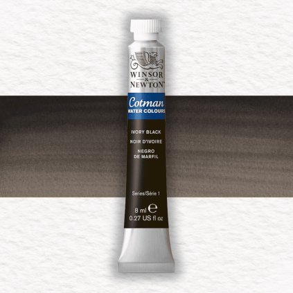 AKVARELOVÁ FARBA - WINSOR & NEWTON - COTMAN - 8 ML | IVORY BLACK