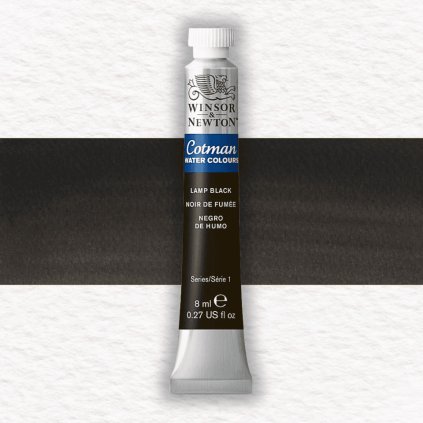 AKVARELOVÁ FARBA - WINSOR & NEWTON - COTMAN - 8 ML | LAMP BLACK