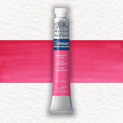 AKVARELOVÁ FARBA - WINSOR & NEWTON - COTMAN - 8 ML | PERMANENT ROSE