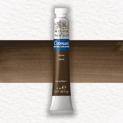 AKVARELOVÁ FARBA - WINSOR & NEWTON - COTMAN - 8 ML | SEPIA