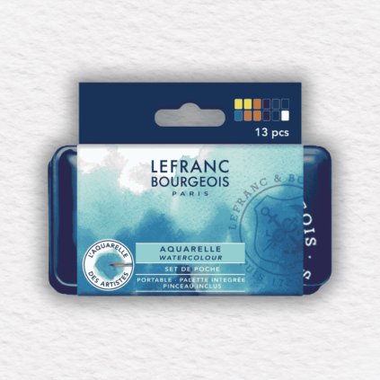 AKVARELOVÉ FARBY - LEFRANC BOURGEOIS | 12 POLPANVIČIEK + ŠTETEC